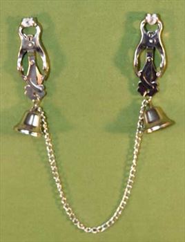 Japanese Clove Nipple Clamps with Bells & Chain - ONLY  $20.99